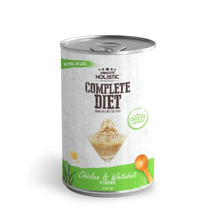 Absolute Holistic Complete Diet Cat Chicken and Whitebait Wet Food 150g x 24 1400x