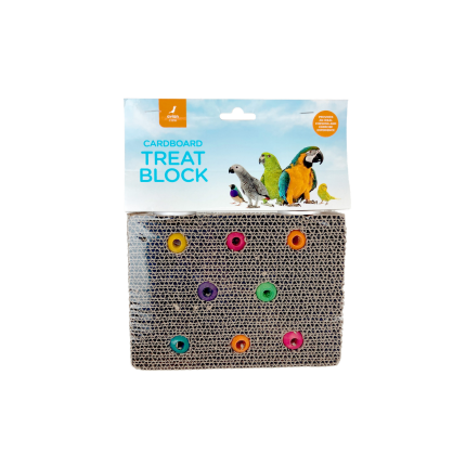 AVIAN CARE BIRD TOY CARDBOARD TREAT BLOCK MEDIUM