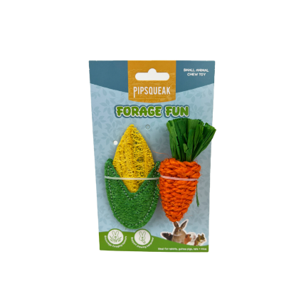 Pipsqueak Chew Loofah Corn & Seagrass Carrot